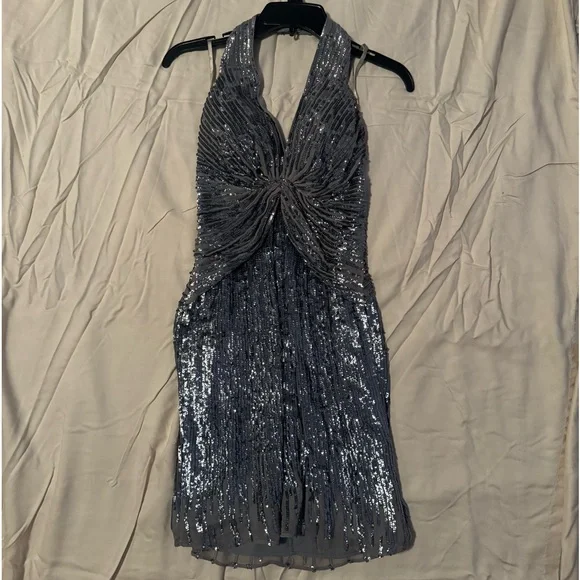 square neck dress mini Eterne Square Neck Mini Dress Earth / S